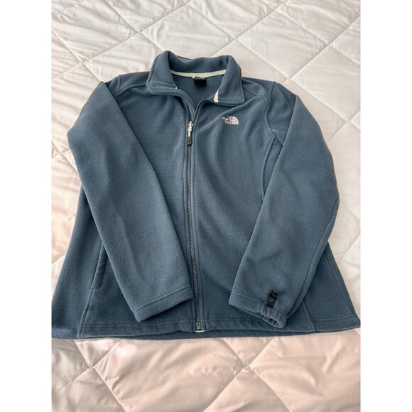The North Face Women’s Soft Fleece Green Jacket Full Zip Long Sleeve XL - Picture 1 of 11